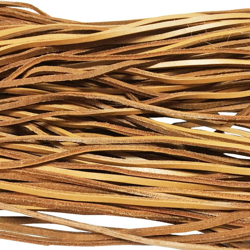 Goodlace 1 PCS of 1/8" Rawhide Leather Shoelaces Shoe Boot Laces Shoestrings Cord (Camel, 280CM) - Image 3